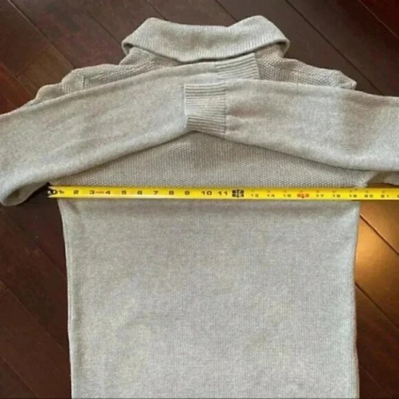 RW&CO Men’s Sweater Pullover Shawl Collar Cotton Textured Knit Grey Small - Picture 8 of 14